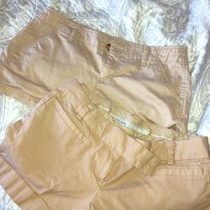 Size 2 & size 3 khaki shorts.